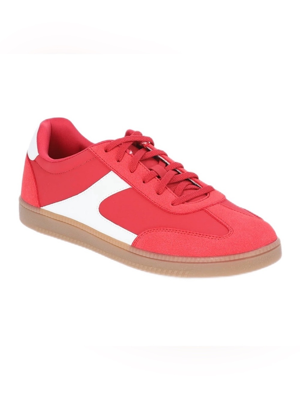 No Boundaries Red and White Low-Top Sneaker